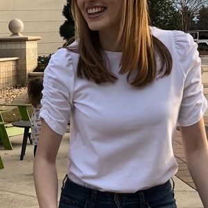 Ruched Sleeve Tee